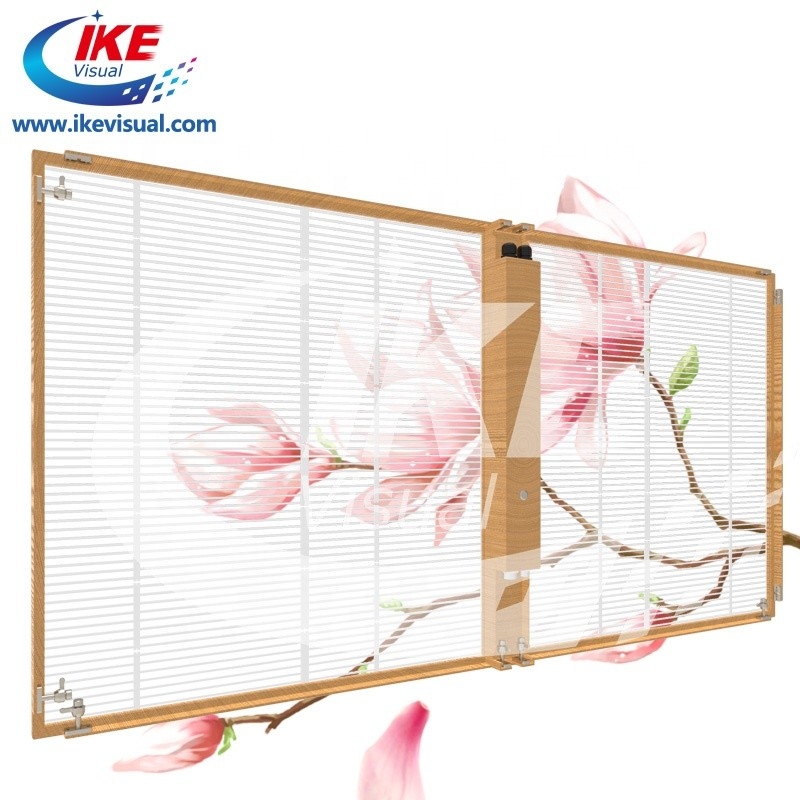 See Through Glass Wall Transparent LED Display IP43 Low Power Consumption