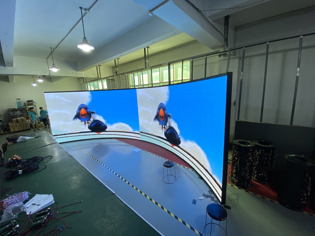Outdoor Ultra Thin LED Advertising Display Screen Flexible Floor Standing IP43